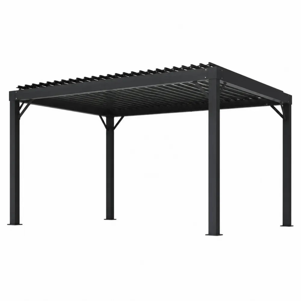 Pergola aluminiowa z regulowanym dachem 300x300 cm Czarna