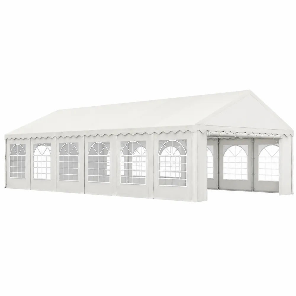 Namiot Ogrodowy Biały PCV 6x12 m
