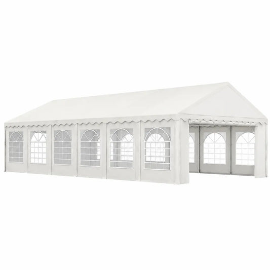 Namiot Ogrodowy Biały PCV 6x12 m