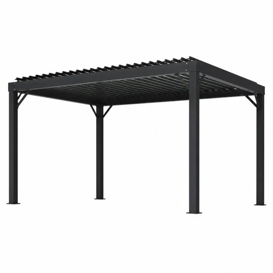 Pergola aluminiowa z regulowanym dachem 300x300 cm Czarna